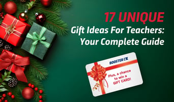 image of title: 17 unique gift ideas for teachers: your complete guide and image of gift card for $1,500